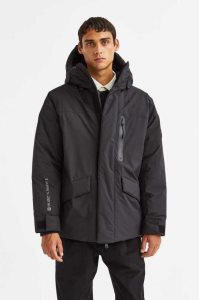 H&M Oversized Fit Wasser-repellent Jacke Herren Schwarz | XMN-406789