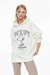 H&M Oversized Hoodie Damen Beige Weiß | MIH-386547