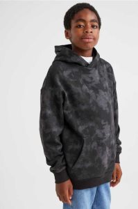 H&M Oversized Hoodie Kinder Blau Schwarz | QGH-093467