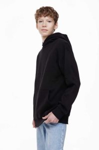H&M Oversized Hoodie Kinder Schwarz | RKH-684910