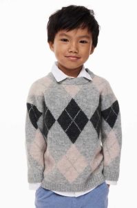 H&M Oversized Knit Pullover Kinder Hellgrau | KOP-945820