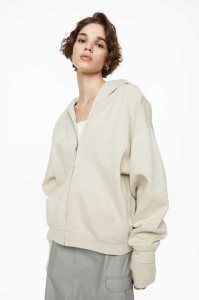 H&M Oversized Mit Kapuze Jacket Hoodie Damen Hellbeige | KFS-814329