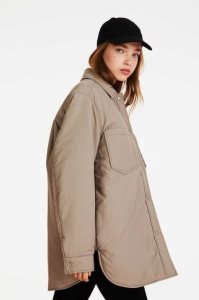 H&M Oversized Nylon Shacket Jacke Damen Hellblau | QMG-673549