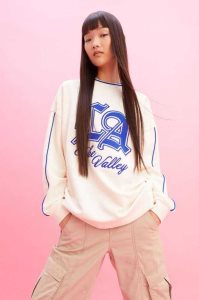 H&M Oversized Printed Sweatshirt Damen Khaki Grün | TBP-312746
