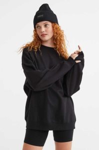 H&M Oversized Sweatshirt Damen Dunkelgrau | EYN-908726