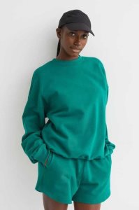 H&M Oversized Sweatshirt Damen Dunkelgrün | BPI-739864