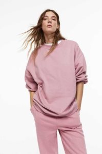 H&M Oversized Sweatshirt Damen Rosa | XMU-871530