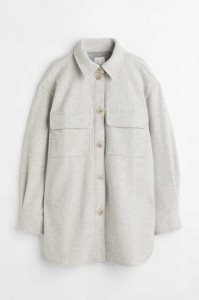 H&M Oversized shacket Jacke Damen Blau | AXU-285361