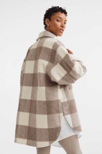 H&M Oversized shacket Jacke Damen Blau | XND-426830