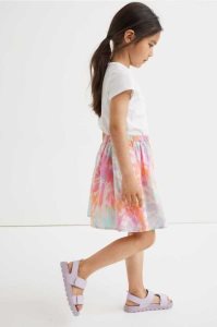 H&M Patterned Baumwoll Röcke Kinder Hellrosa | FDJ-408259