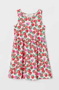 H&M Patterned Jersey Kurzes Kleid Kinder Hellrosa | BZW-078265