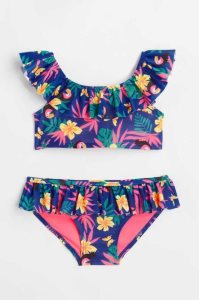 H&M Patterned Ruffled Bikinihosen Kinder Rosa | LWN-025943