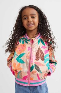 H&M Patterned Satin Bomber Jacket Oberbekleidung Kinder Rosa | UCO-759638