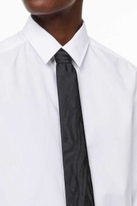 H&M Patterned Satin Tie Blazer Herren Schwarz | LGK-029157