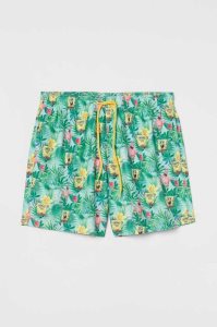 H&M Patterned Shorts Bademode Herren Schwarz | YGP-182930