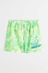H&M Patterned Shorts Bademode Kinder Schwarz | HMT-043182