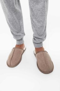 H&M Pile-lined Hausschuhe Herren Braun | RSG-215648