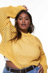 H&M Pointelle-knit Pullover Damen Gelb | VYB-843069