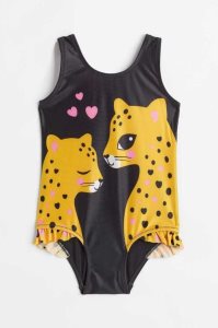 H&M Printed Badeanzüge Kinder Schwarz | EZX-213874
