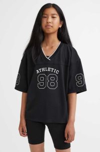 H&M Printed Basketball Sportbekleidung Kinder Schwarz | MRU-845793