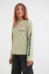 H&M Printed Baumwoll Top Jersey Kinder Beige Weiß | SLB-392641
