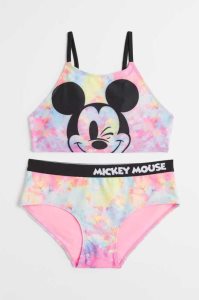 H&M Printed Bikini Bademode Kinder Rosa | JMG-507142
