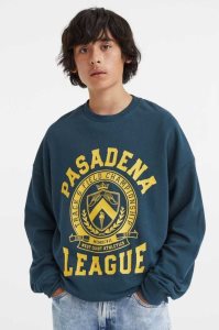 H&M Printed Hemd Kinder Dunkelblau | QKG-534876