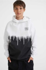 H&M Printed Hoodie Kinder Dunkelgrün | WUF-943178