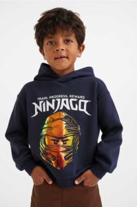 H&M Printed Hoodie Kinder Schwarz | FAB-985214