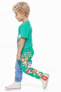H&M Printed Jogginghose Kinder Blau | HGB-927531