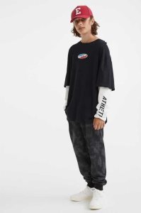 H&M Printed Jogginghose Kinder Dunkelgrau | REY-250963