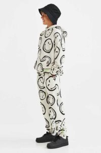 H&M Printed Jogginghose Kinder Hellgrau Braun | GTI-087465