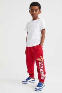 H&M Printed Jogginghose Kinder Rot | ITU-241803