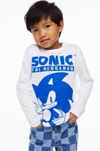 H&M Printed Shirt Jersey Kinder Grün | EQV-907684