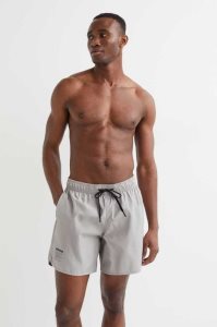 H&M Printed Shorts Bademode Herren Hellgrau | LWR-813640