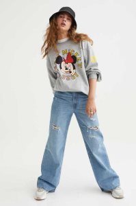 H&M Printed Sweatshirt Damen Orange | FLC-267408
