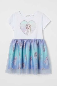 H&M Printed Tulle Kurzes Kleid Kinder Rosa | GYM-295618