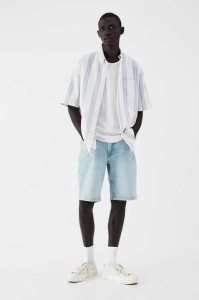 H&M Regular Denim Kurze Hose Herren Blau | ENT-872019