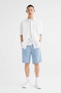 H&M Regular Fit Denim Jogger Kurze Hose Herren Hellblau | EWC-683724
