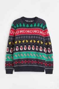 H&M Regular Fit Jacquard-knit Pullover Herren Dunkelblau | CGW-096571