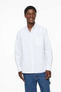 H&M Regular Fit Oxford Hemd Herren Dunkelblau | RSL-514608