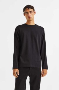 H&M Regular Fit THERMOLITE Jersey T-shirts Herren Schwarz | ESG-403218
