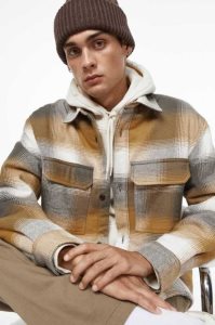 H&M Regular Fit Teddy-lined Hemd Herren Dunkelbeige | HGS-071593