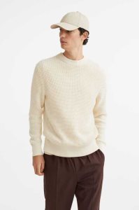 H&M Regular Fit Waffle-knit Pullover Herren Rot Braun | NJO-071842