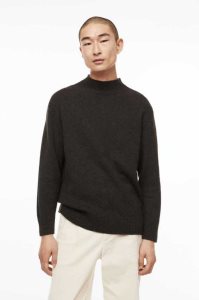 H&M Regular Fit Wolle-blend Pullover Herren Dunkelbraun | TEB-937418