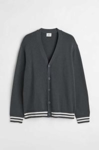H&M Relaxed Fit Fine-knit Cardigan Pullover Herren Olivgrün Grün | SLK-856710