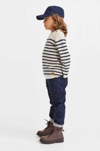 H&M Relaxed Fit Gefütterte Twill Hose Kinder Braun | TWB-604732