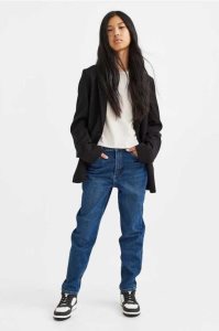 H&M Relaxed Fit High Ankle Jeans Kinder Hellblau | FTR-479618
