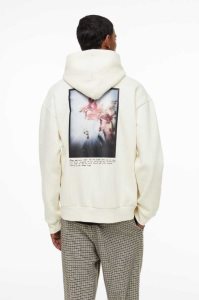 H&M Relaxed Fit Hoodie Herren Weiß | DWL-481293