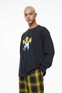 H&M Relaxed Fit Long-sleeved Jersey T-shirts Herren Weiß | WJY-437920
